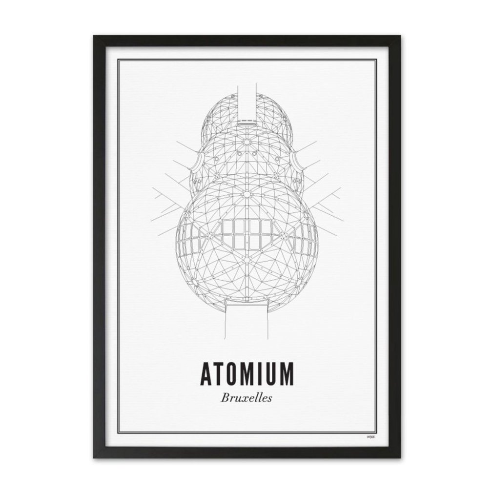 Poster of Brussel - Atomium - Detail | WIJCK.